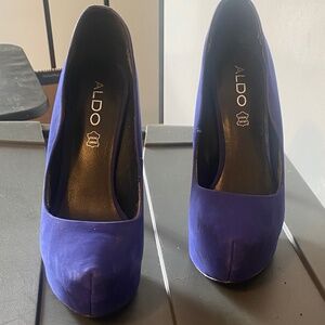 Blue Suede Aldo Stilettos